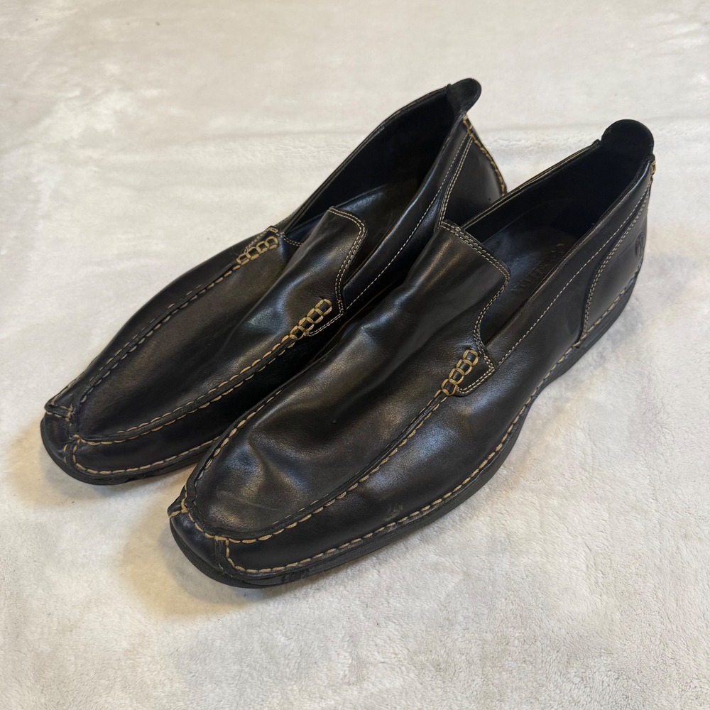 Cole Haan Mens Black Leather Nike Air Loafers C04500 Size 15M